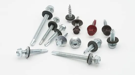 Vodafast Color Painted Hex Flange Self Drilling Roofing Screws with EPDM Washers