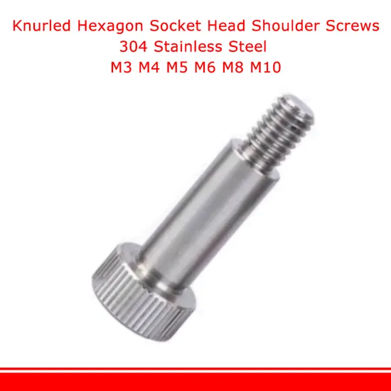 M3 M4 M5 M6 M8 M10 Hex Socket Positioned Shaft Shoulder Screw 304 Stainless Steel Knurled Hexagon Plug Limit Bolt