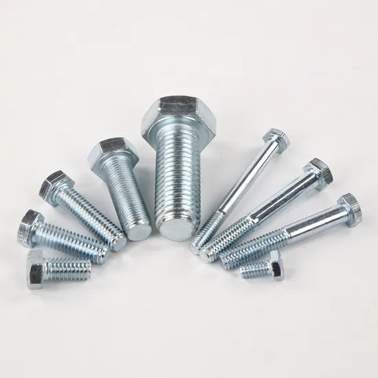 Mild Steel Yellow Zinc Plated Half Thread Hex Bolts Fasteners Manufacturer 