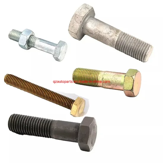 Fastener High Tensile Bolt Yellow Black Carbon Steel DIN933 DIN931 Brass Heavy Hex Bolt Hex Bolts and Nuts 