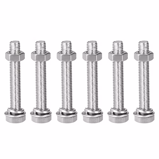 Stainless Steel Hex Bolts with Nuts Flat Washers 304 Ss 18