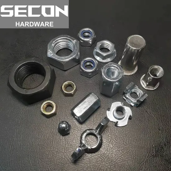 Made in China Factory Supply DIN 934 Hex Nut/DIN985 Nylon Insert Lock Nut/DIN6334 Coupling Nut/DIN6923flange Nut/DIN315 Wing Nut/Spring Nut/Welding Nut 